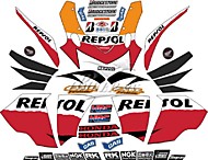 Образец наклеек Honda CBR 1000RR Fireblade 2010 Repsol