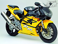 К-кт наклеек Honda CBR 954RR 2003 Ver.Black New (with Pearl Flash Yellow)