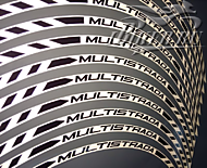 К-кт наклеек на обод диска Ducati Multistrada - серая основа черная надпись 