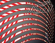 К-кт наклеек на обод диска Ducati Multistrada - красные