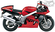 К-кт наклеек Suzuki GSX-R 600 1998 Ver.Candy Koran Orange  