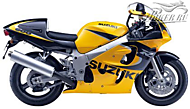 К-кт наклеек Suzuki GSX-R 600 1999 Ver.Pearl Lively Yellow  