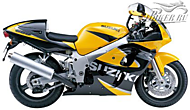 К-кт наклеек Suzuki GSX-R 600 2000 Ver.Pearl Lively Yellow