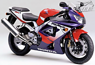 К-кт наклеек Honda CBR 929RR 2000 Ver.Andes Blue Metallic/Winning Red/Ross White