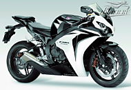 К-кт наклеек Honda CBR 1000RR Fireblade 2010 Ver.Graphite Black(White/Black stripes)