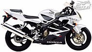 К-кт наклеек Honda CBR 600F4i 2001 Ver.Silver/Black
