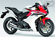 К-кт наклеек Honda CBR 600F 2011 Ver.Pearl Cool White/Hyper Red