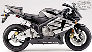 К-кт наклеек Honda CBR 600RR 2004 Ver.Gloss Black and Silver