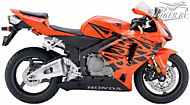 К-кт наклеек Honda CRB 600RR 2006 Ver.Pearl Fire Orange with Black Tribal