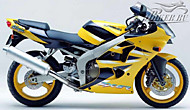 К-кт наклеек Kawasaki ZX-6R 2001 Ver.Pearl Chrome Yellow