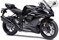 К-кт наклеек Kawasaki ZX-6R Ninja 2013 Ver.Metallic Spark Black/Flat Ebony