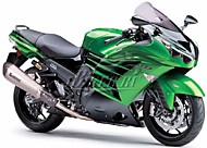 К-кт наклеек Kawasaki ZZR 1400 2017 Performance Sport Ver.Golden Blazed Green