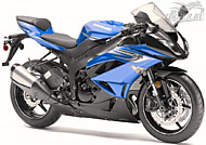 К-кт наклеек Kawasaki ZX-6R Ninja 2011 Ver.Candy Plasma Blue