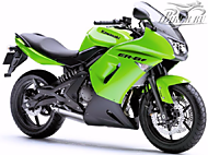 К-кт наклеек Kawasaki ER-6f 2008 Ver.Lime Green