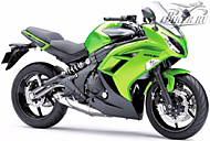 К-кт наклеек Kawasaki ER-6f 2012 Ver. Candy Lime Green