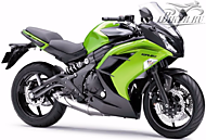 К-кт наклеек Kawasaki ER-6f 2013 Ver.Candy Lime Green