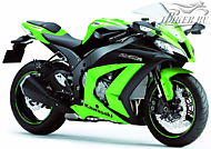 К-кт наклеек Kawasaki ZX-10R Ninja 2012 Ver.Lime Green