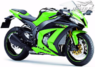 К-кт наклеек Kawasaki ZX-10R Ninja 2013 Ver.Lime Green