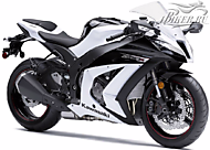 К-кт наклеек Kawasaki ZX-10R Ninja 2013 Ver.Pearl Flat White