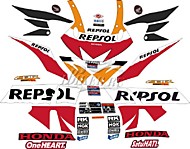 Образец наклеек Honda CBR 600RR 2013 Repsol
