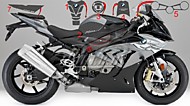 Защитные наклейки для BMW S1000RR 2015-2018 - Carbon