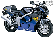 К-кт наклеек Suzuki GSX-R 600 1997 Ver.Candy Moon Shadow Blue