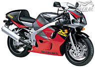 К-кт наклеек Suzuki GSX-R 600 1997 Ver.Marble Italian Red