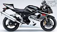 К-кт наклеек Suzuki GSX-R 600 2005 Ver.Metallic Sonic Silver/Solid Black