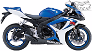 К-кт наклеек Suzuki GSX-R 600 2006 Ver.Pearl Vigor Blue