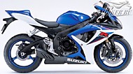 К-кт наклеек Suzuki GSX-R 600 2007 Ver.Pearl Vigor Blue