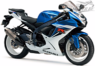 К-кт наклеек Suzuki GSX-R 600 2011-2012 Ver.Metallic Triton Blue/Glass Splash White