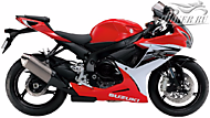 К-кт наклеек Suzuki GSX-R 600 2013 Ver.Pearl Mira Red/Pearl Glacier White