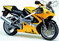 К-кт наклеек Suzuki GSX-R 750 2000 Ver.Pearl Lively Yellow