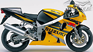 К-кт наклеек Suzuki GSX-R 750 2002 Ver.Pearl Lively Yellow