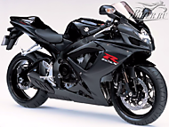 К-кт наклеек Suzuki GSX-R 750 2007 Ver.Solid Black/Metallic Mat Black