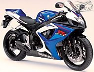 К-кт наклеек Suzuki GSX-R 750 2007 Ver.Pearl Vigor Blue