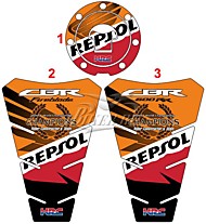 Гелевая защитная наклейка на бак Honda CBR-Repsol