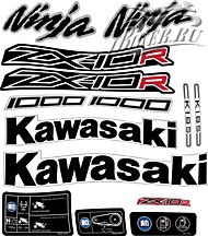 Образец наклеек Kawasaki Ninja ZX-10R 2012